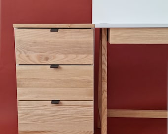 3-Drawer office cabinet - same height as desk Luka