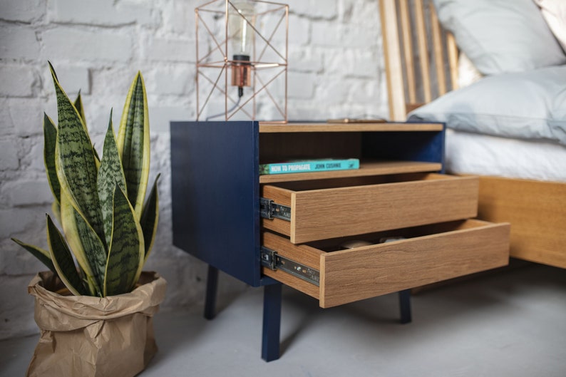 table de chevet Diamond navy blue