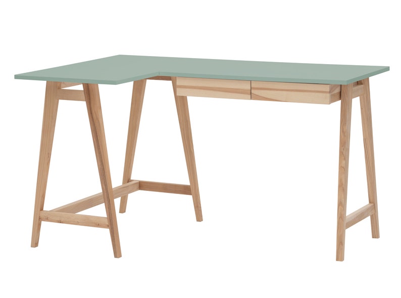 Bureau d'angle LUKA Frêne L 135 cm x P 85 cm Côté gauche image 6