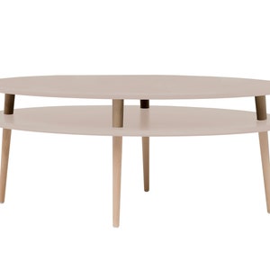 table basse ovale OVO brown beige