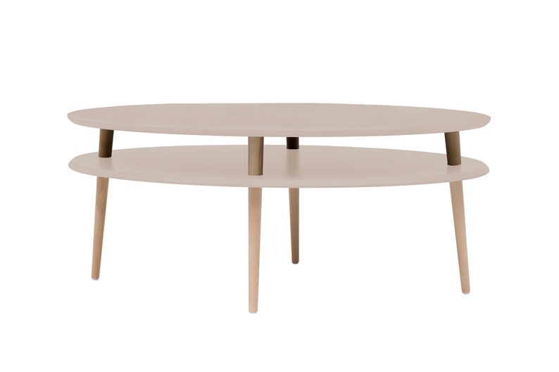 table basse ovale OVO brown beige