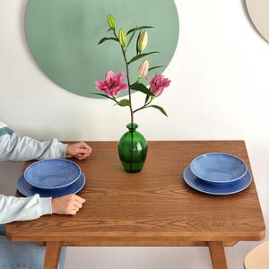 Small extendable table wooden ENVELOPE solid ashwood and veneer - various wood stains image 5