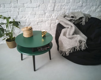 UFO Round Coffee Table with Black legs | Diameter 57cm