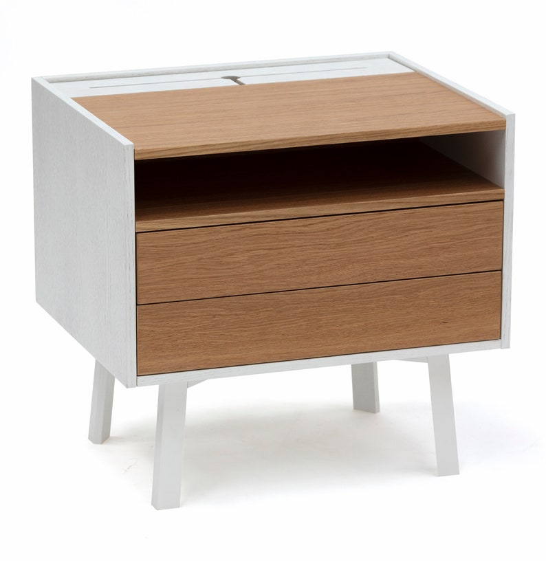 DIAMOND Bedside Table Oak Veneer Etsy
