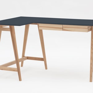 Bureau d'angle LUKA Frêne L 135 cm x P 85 cm Côté gauche image 7