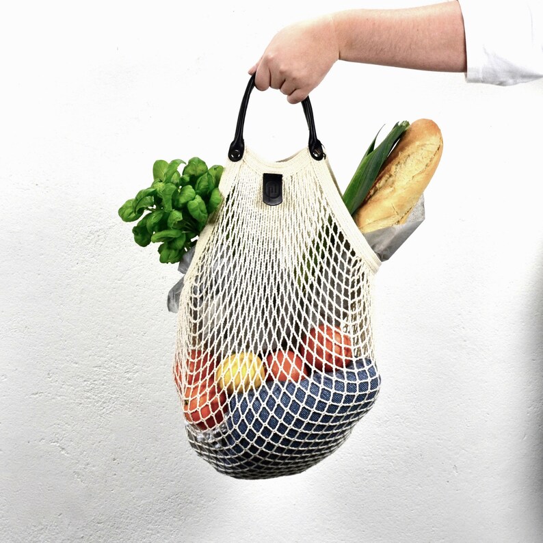crochet tote bag crochet purse string bag organic cotton net bag grocery tote bag mesh bag short black beach tote eco bag