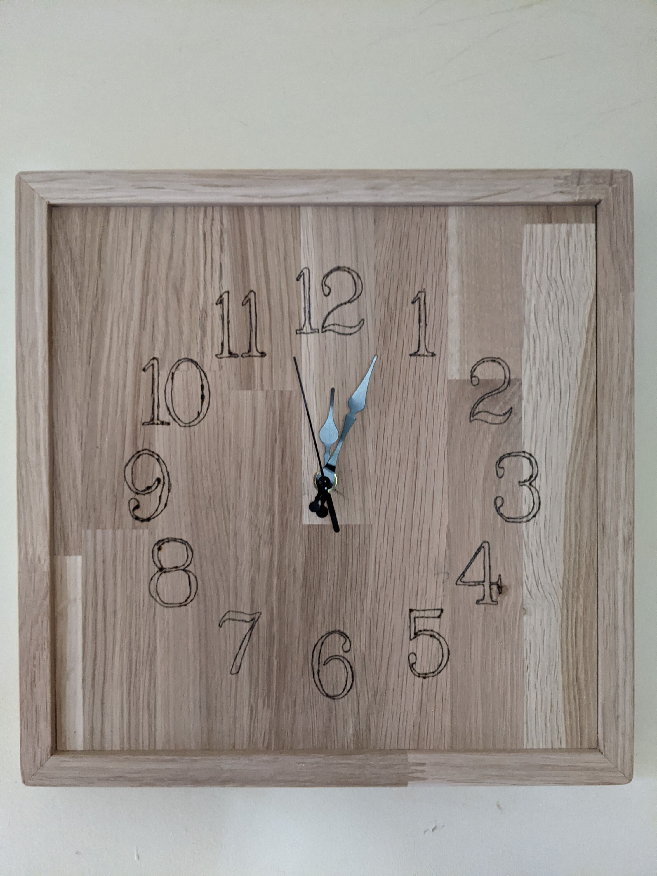 Solid Oak Wall Clock Etsy UK
