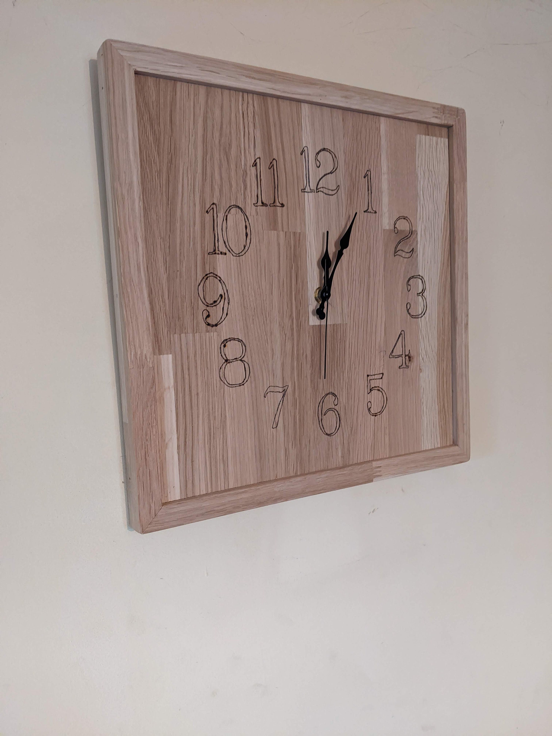Solid Oak Wall Clock Etsy