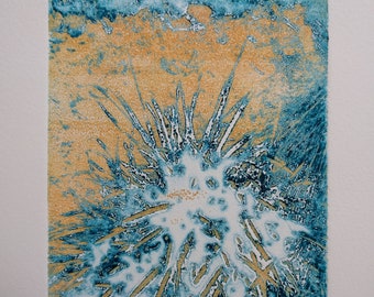 Solar etching: 'Pop', hand printed, original art by Sean Tierney