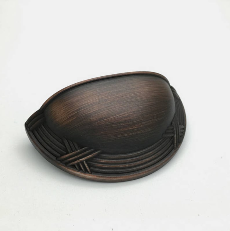 Bin Dresser Pulls Drawer Pull Handles Knobs Bronze Cup Shell Retro Kitchen Cabinet Door Handle Pull Furniture Hardware