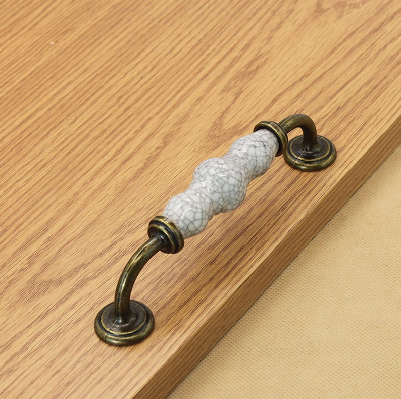 5/'/'Ceramic Dresser Pulls Drawer Pull Handles Knobs Porcelain Cabinet Door Pulls konbs Furniture Hardware Ceramic Dresser handle