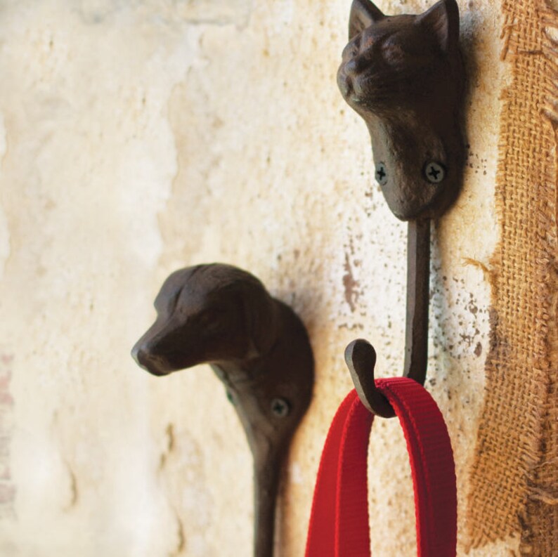 Catdog Metal Wall Hook Decorative Hooks Coat Hangers Towel Etsy