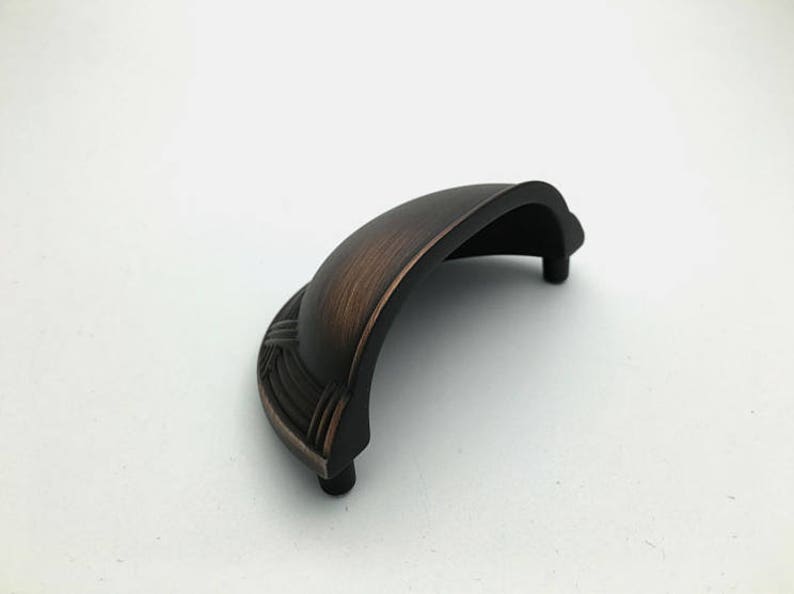 Bin Dresser Pulls Drawer Pull Handles Knobs Bronze Cup Shell Retro Kitchen Cabinet Door Handle Pull Furniture Hardware