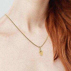 Hamsa Charm Necklace, Necklace for Women, Layering Necklace, Kabbalah Necklace, Dainty Jewelry, Protection Necklace, Spiritual Jewish Gift.