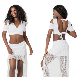 White Top for Women, Choli Top, Cotton Top, Belly Dance Top, Open Back Crop Top, Hippie Clothing ,Festival Fashion, Boho Wear, Yoga Top
