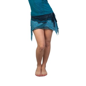 Pixie Skirt | Fairy Tribal Skirt | Turquoise Belly Dance Skirt | Turquoise Festival Party Skirt | Burning Man Skirt | Sexy Hippie Clothing