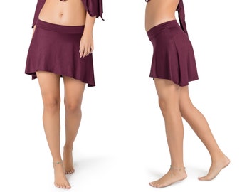 Mini Skirt for women, Boho Skirt, Festival Clothes, Purple Skirt, Tribal Skirt, Cute Skirt, Dance Skirt, Hippie Clothes, Pixie Clothing