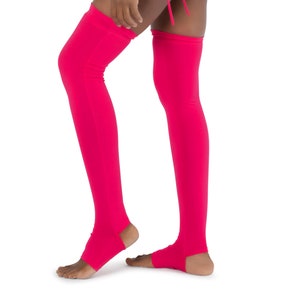 Damessokken, beenwarmers, felle danssokken, kuitmouwen, katoenen sokken, hoge sokken, yogakleding, sportkleding, fitness sokken zonder teen