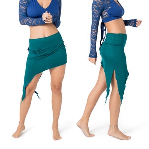 Boho Skirt for Women, Mini Skirt, Turquoise Skirt, Pixie Skirt, Sexy Summer Fashion, Dance Skirt, Tribal Skirt, Hippie Clothes, A-Line Skirt