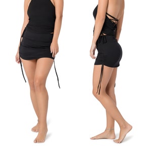 Mini Skirt for Women, Black Skirt, Tube Skirt, Boho Fashion, Yoga Wear, Over Skirt, Leggings Skirt, Gypsystyle Clothing, Sexy Boho Wear.