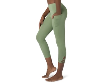 Leggings for women, Cotton Tights, Yoga Pants, Dance Pants, Festival Clothes, Boho Fashion, High Waist Leggings, Pistachio Green Pants.