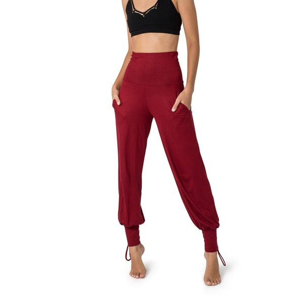 Red Yoga Pants - Etsy
