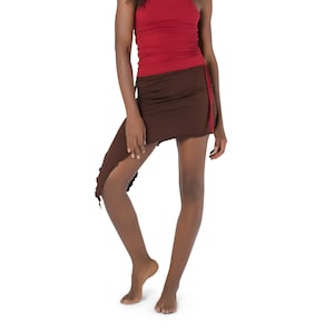Boho Skirt, Skirt for Women, Mini Skirt, Brown Skirt, Pixie Skirt, Festival Clothing, Dance Skirt, Tribal Skirt, Hippie Clothes Women.