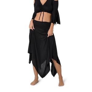 Black Skirt, Skirt for Women, Boho Clothes, Maxi Skirt, Loose Skirt, Festival Wear, Hippie Fashion, Belly Dance Skirt, Oversized Skirt