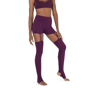 Leggings for women, Fitness Clothes, Yoga Leggings, Workout Apparel, Dance Pants, Cotton Leggings, Athletic Fit Leggings, Purple Leggings.