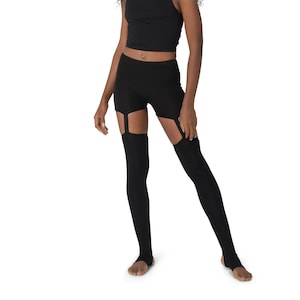 Black Leggings for women, Fitness Clothes, Yoga Pants, Cotton Leggings, Workout Apparel, Dance Pants, High Waist Leggings, Stirrup Leggings.