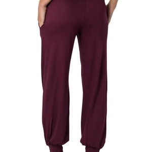 Yoga Pants for Women, Boho Pants, Harem Pants, Loose Fit, Wide Trousers, Comfy Pants, Travel Pants, Pants with Pockets, Purple Pants. image 7