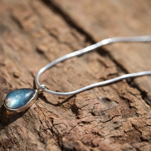 Labradorite Teardrop Necklace, Labradorite Necklace Sterling Silver, Labradorite Drop Necklace, Labradorite Pendant Necklace,Energy Necklace