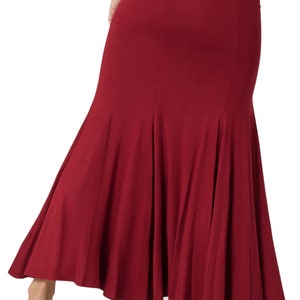 Boho Maxi Skirt, Long Skirt for Women, Red Skirt, Slit Skirt, Bellydance skirt, Maxi Skirt with Slit, Flowing Skirt, Festival Skirt.