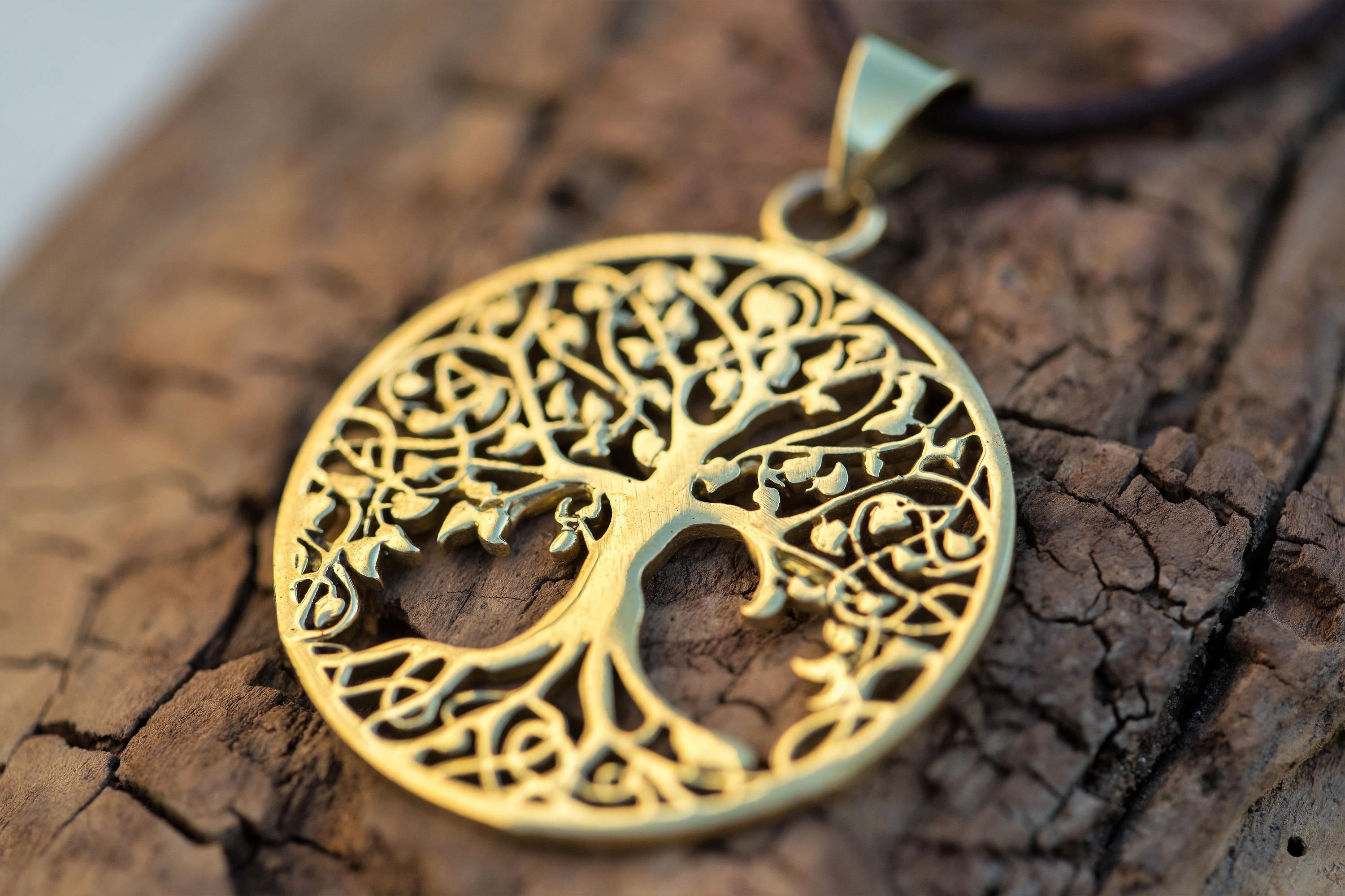Celtic Tree of Life Pendant 10K Rose Gold and Silver — Basil-Ltd: Irish & Celtic