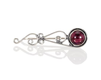 Boucles d’oreilles Boho Garnet, Boucles d’oreilles Grimpeur Argent Boho, Boucles d’oreilles Tribales Argent, Boucles d’oreilles Grenat Argent, Boucles d’oreilles Crawler Argent