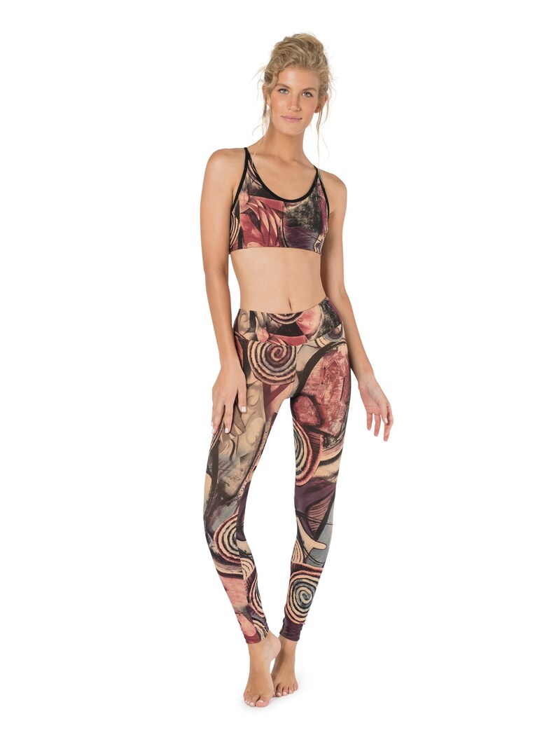 Women Yoga Clothes Gym Set Top and Leggings Open Back Top Etsy