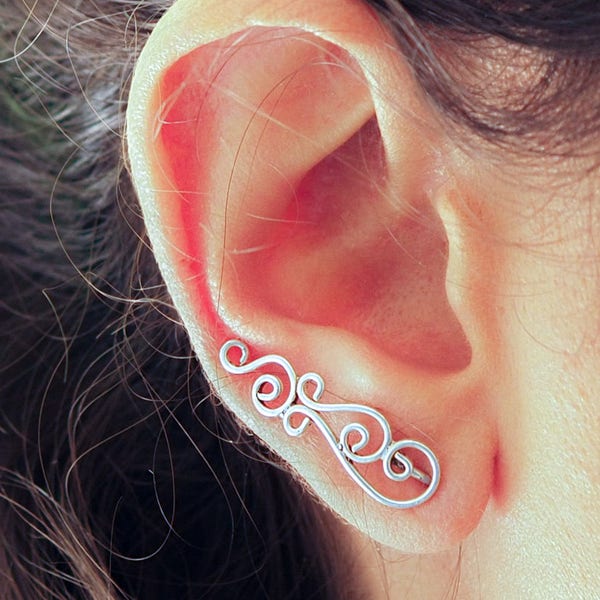 Ear Climber // Silver Ear Cuff // Ear Crawler // Ear Sweeps // Ear Jacket // Celtic Knots Earrings // Celtic Climber // Ear Climber Earrings