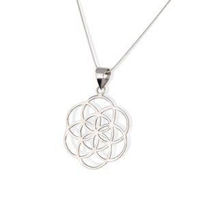 Seed Of Life Necklace  // Geometric Pendant Necklace  // Sterling Silver Sacred Geometry pendant // Mandala // Sterling Silver Necklace