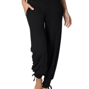 Black Yoga Pants Boho Pants Harem Pants Loose Fit Wide - Etsy