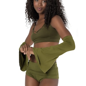 Bell Sleeves, Arm Warmers, Dance Fashion, Unique Gift for Women, Stocking Stuffer, Yoga Clothes, Removable Sleeves, Cotton Arm Warmers