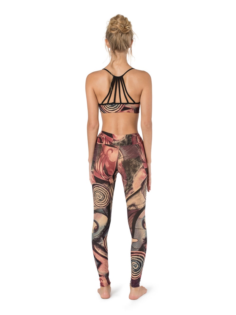 Women Yoga Clothes Gym Set Top and Leggings Open Back Top Etsy
