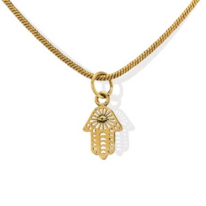 Hamsa Necklace, Necklace for Women, Hamsa Charm, Pendant Necklace, Kabbalah Necklace, Dainty Jewelry, Protection Necklace, Spiritual Gift