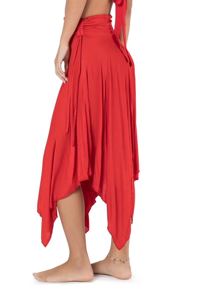 Red Skirt Skirt for Women Belly Dance Skirt Loose Skirt Etsy