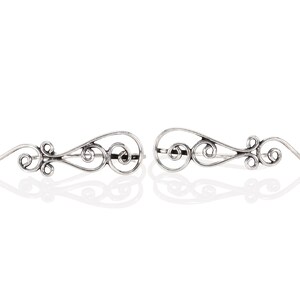 Ear Climber // Silver Ear Cuff // Ear Crawler // Ear Sweeps // Ear Jacket // Celtic Knots Earrings // Celtic Climber // Ear Climber Earrings image 3