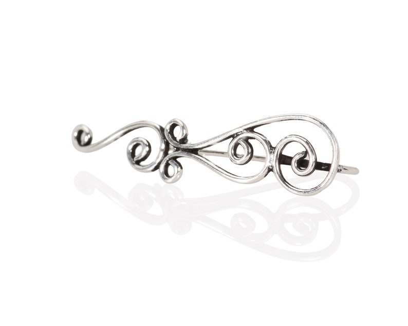 Ear Climber // Silver Ear Cuff // Ear Crawler // Ear Sweeps // Ear Jacket // Celtic Knots Earrings // Celtic Climber // Ear Climber Earrings image 5