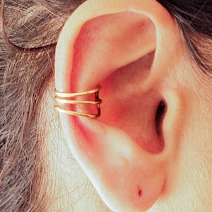 Ear Cuff // Fake Cartilage Piercing // Fake Helix Ring // Brass Ear Climber // Ear Crawler // Faux Helix Piercing // Brass Ear Cuff