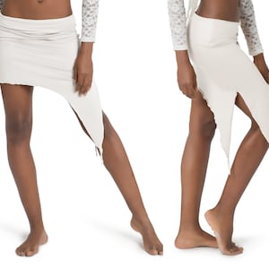 White skirt, Skirt for Women, Mini Skirt, Boho Skirt, Dance Skirt, Pixie Skirt, Summer Fashion, Tribal Skirt, Festival Clothing, Bellydance