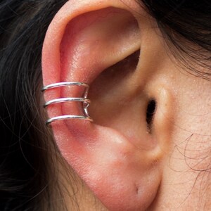 Ear Cuff // Fake Cartilage Piercing // Fake Helix Ring // Silver Ear Climber // Ear Crawler // Faux Helix Piercing // Brass Ear Cuff