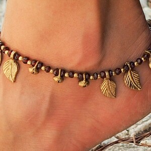 Women Anklet // Handmade Garnet Anklet // Ankle Bracelet For Women // Hippie Anklet // Beach Anklet // Indian Anklet // Made To Order Anklet