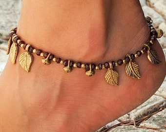 Women Anklet // Handmade Garnet Anklet // Ankle Bracelet For Women // Hippie Anklet // Beach Anklet // Indian Anklet // Made To Order Anklet